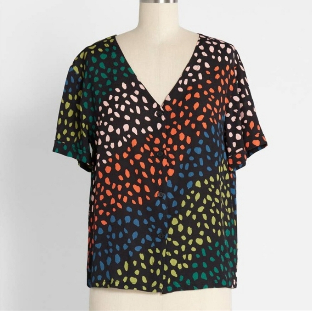 Modcloth Searching for Sea Glass Top By Sugarhill Brighton